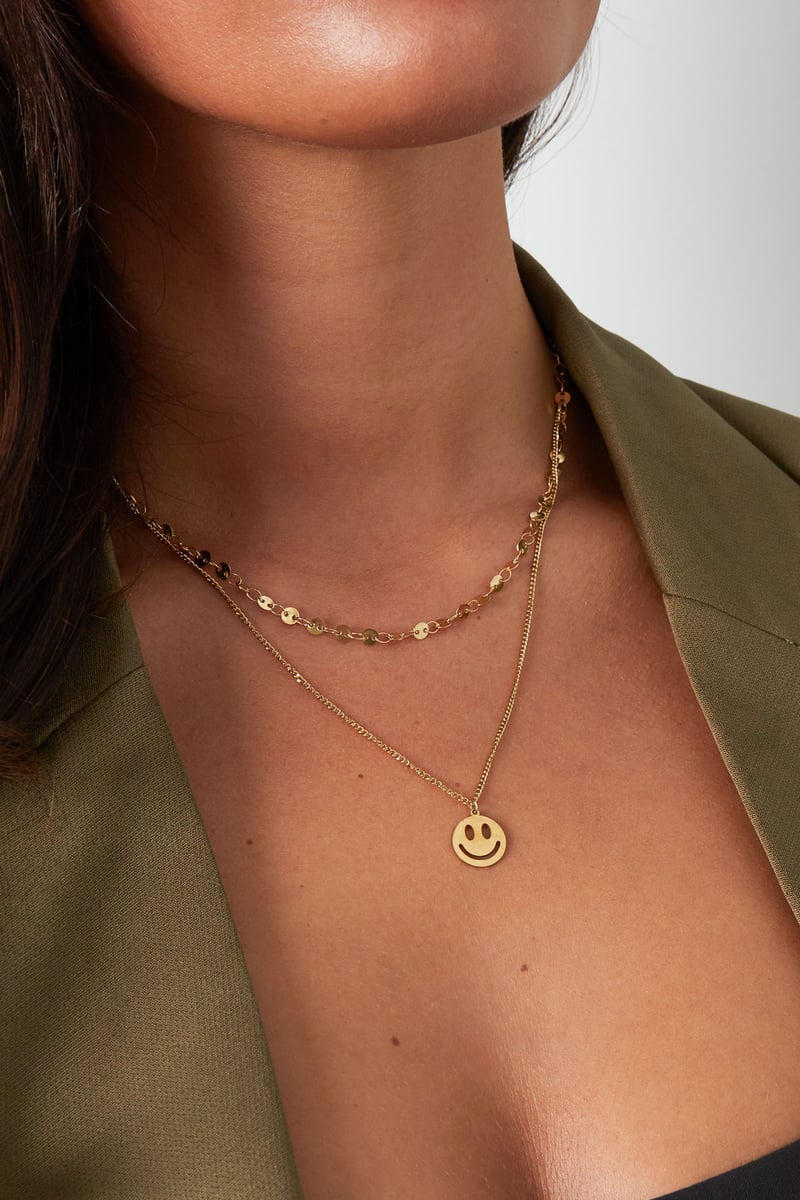 Halskette Smiley Tag