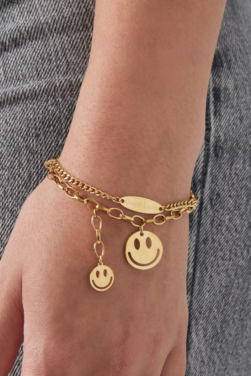 Viel Glück Smiley Armband 