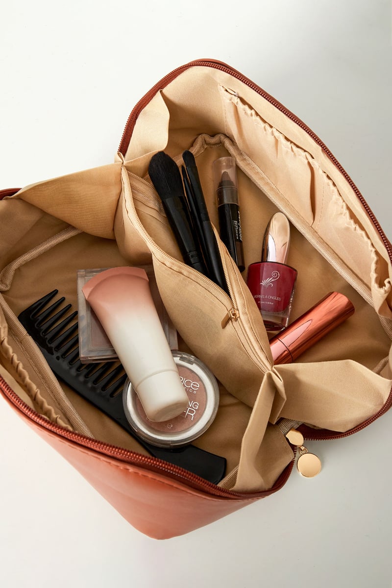 Basic Make-up Tasche aus PU-Leder - groß