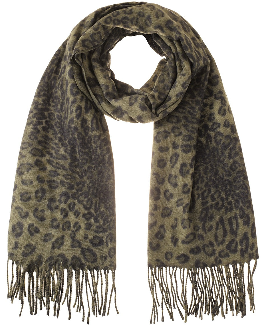 Soft Schal Leopard 180x70 cm Grün