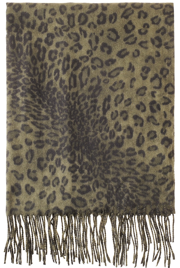 Soft Schal Leopard 180x70 cm Grün