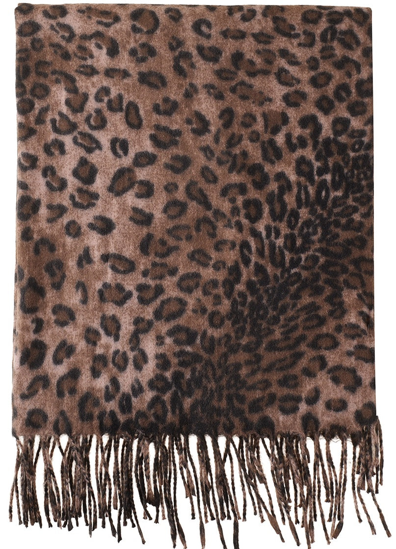 Soft Schal Leopard 180x70 cm Braun