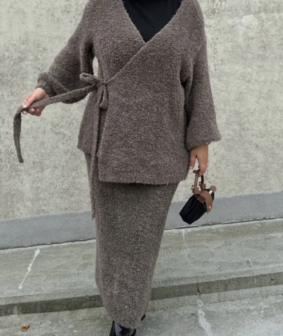 Wickelcardigan mit Rockset - Made in Italy Onesize