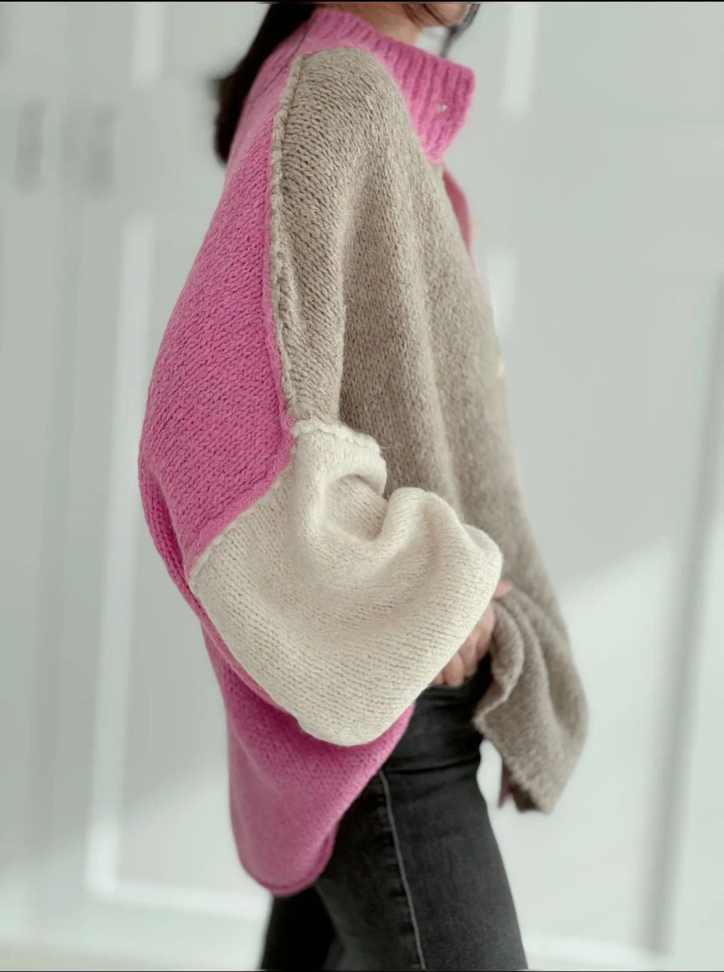 Cardigan Velvet pink Made in Italy Onesize