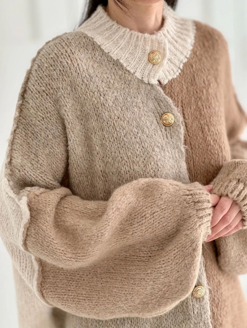 Cardigan Velvet braun- Made in Italy Onesize