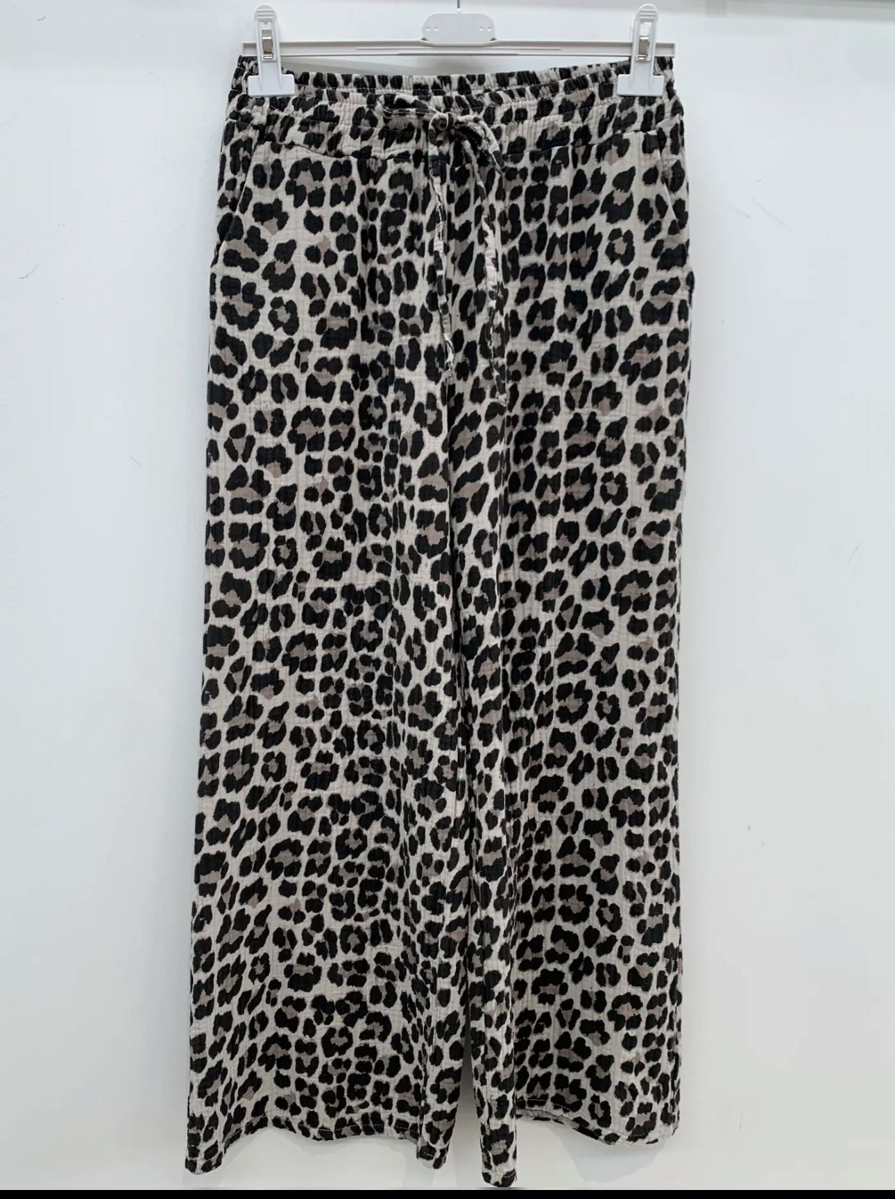 Leoparden Hose - Made in Italy 100% Baumwolle Onesize