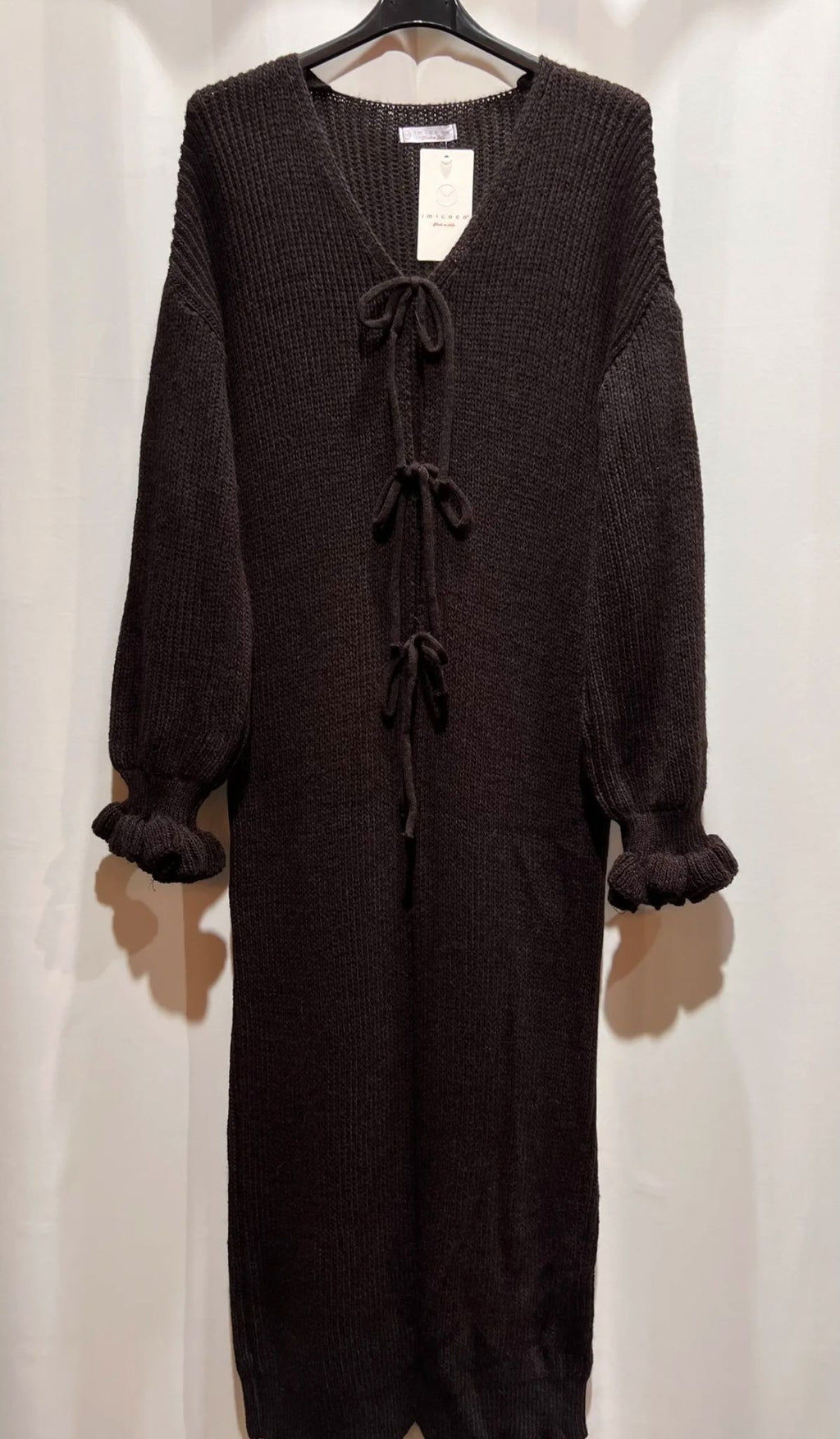 VELO Cardigan mit Schleifen - Made in Italy