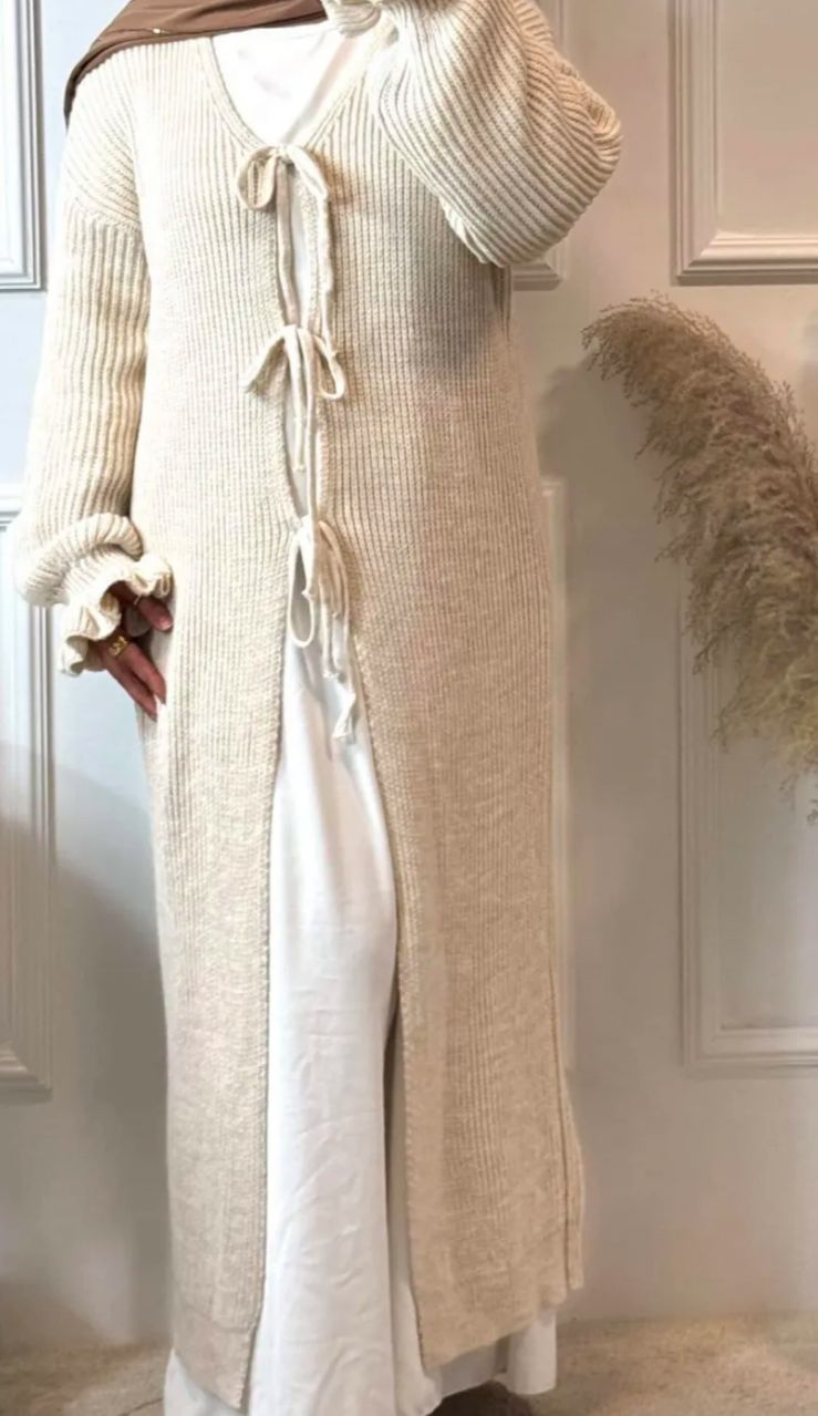 VELO Cardigan mit Schleifen - Made in Italy