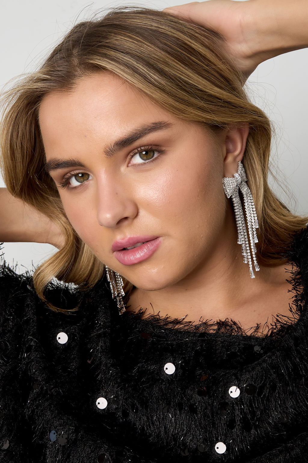 Kupfer Baumeln Ohrringe Bogen Knoten Elegante Weihnachten Luxuriöse Serie frauen schmuck